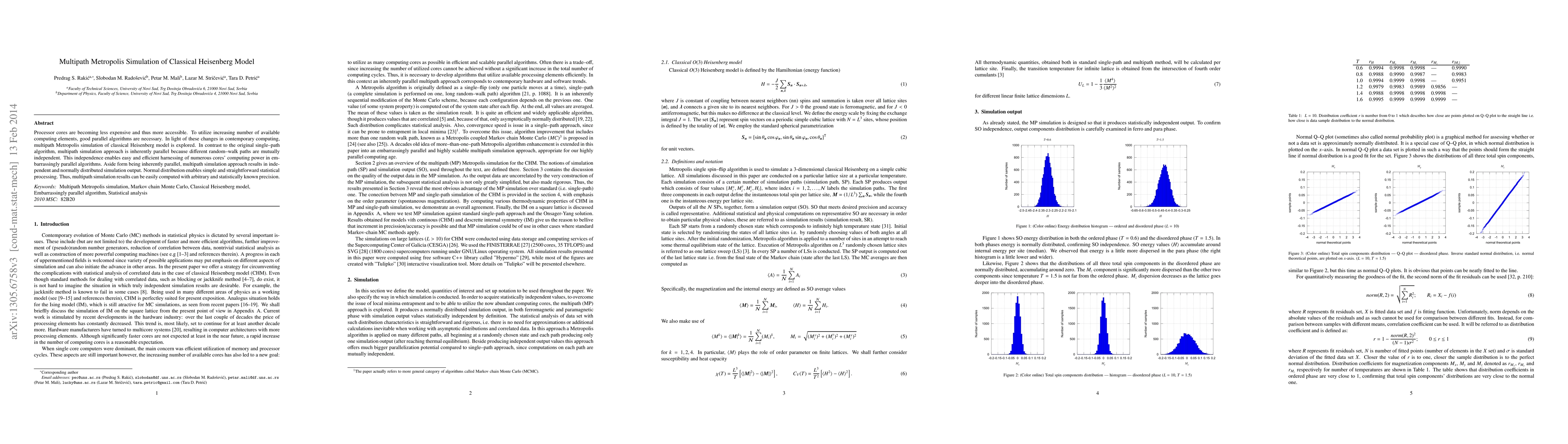 Thumbnail for Multipath Metropolis Simulation of Classical Heisenberg Model