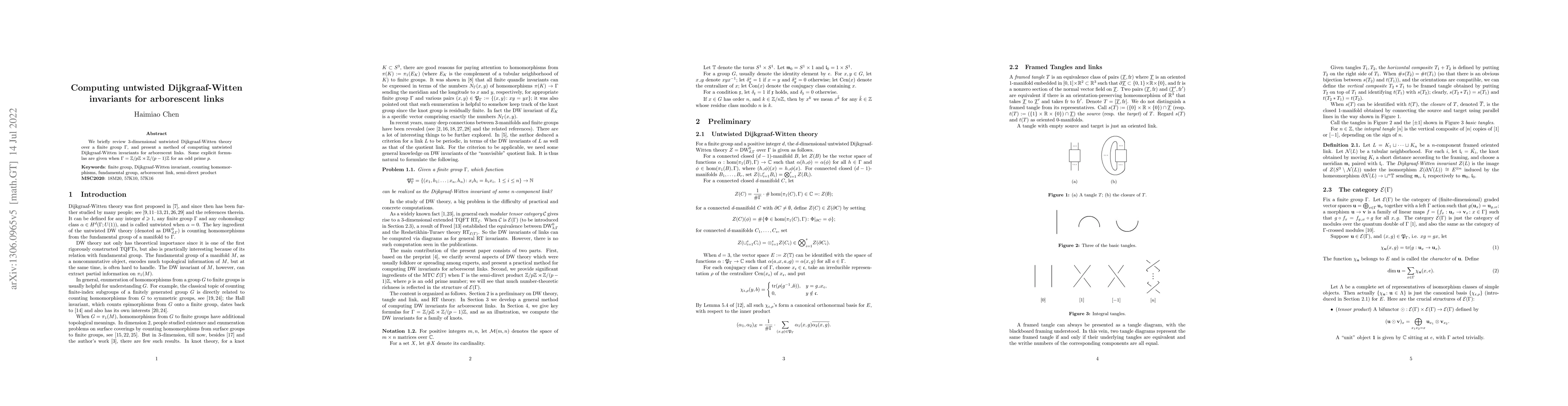 Thumbnail for Computing untwisted Dijkgraaf-Witten invariants for arborescent links