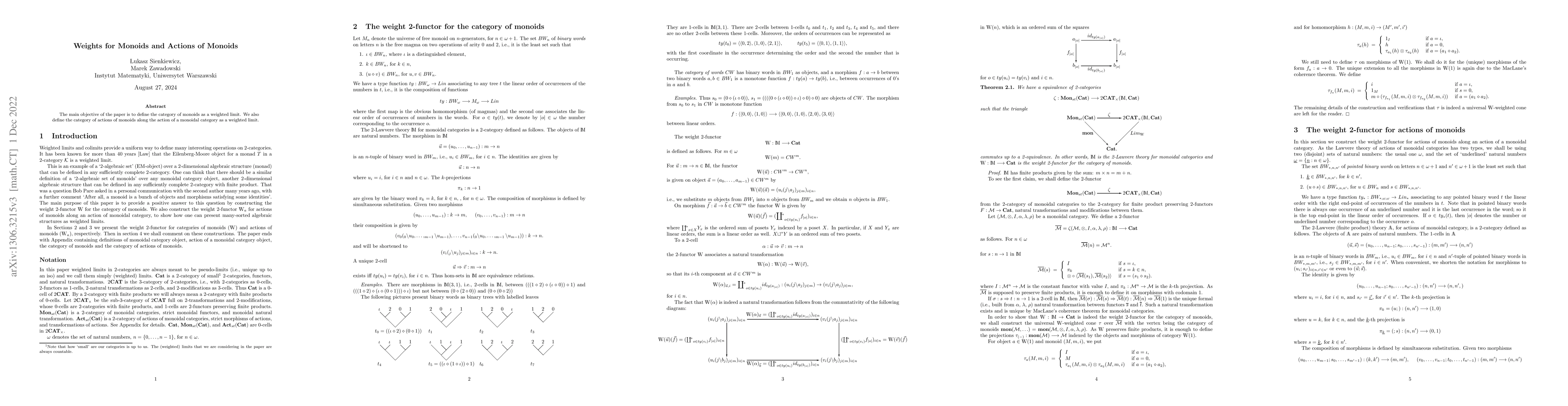 Thumbnail for Weights for Monoids and Actions of Monoids