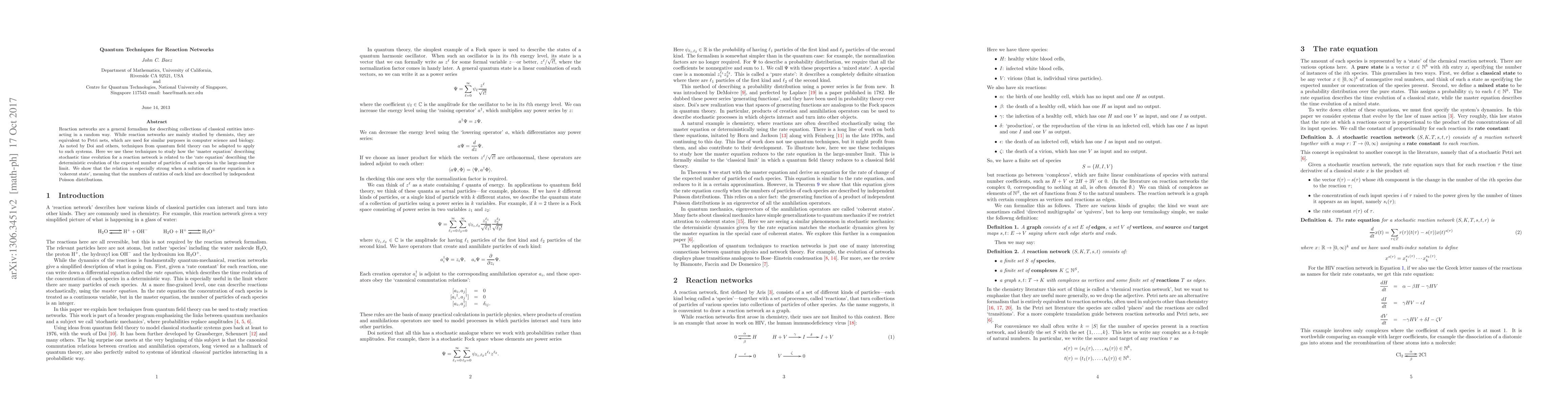 Thumbnail for Quantum Techniques for Reaction Networks