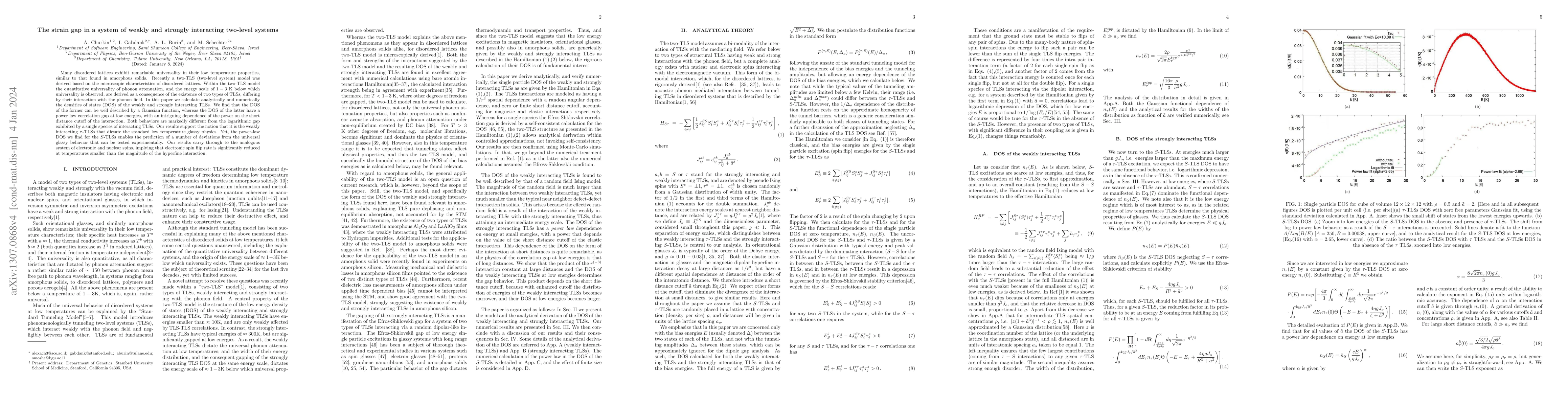 Thumbnail for The strain gap in a system of weakly and strongly interacting two-level
  systems