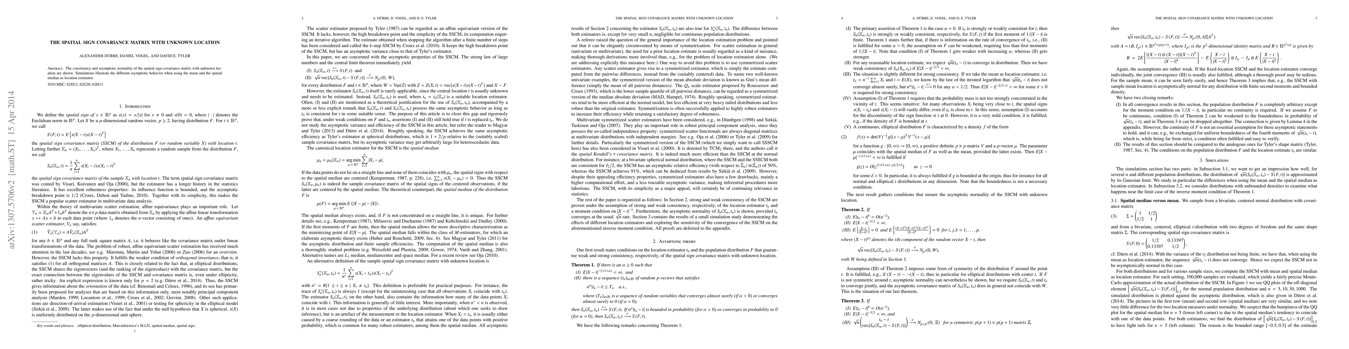 Thumbnail for The spatial sign covariance matrix with unknown location