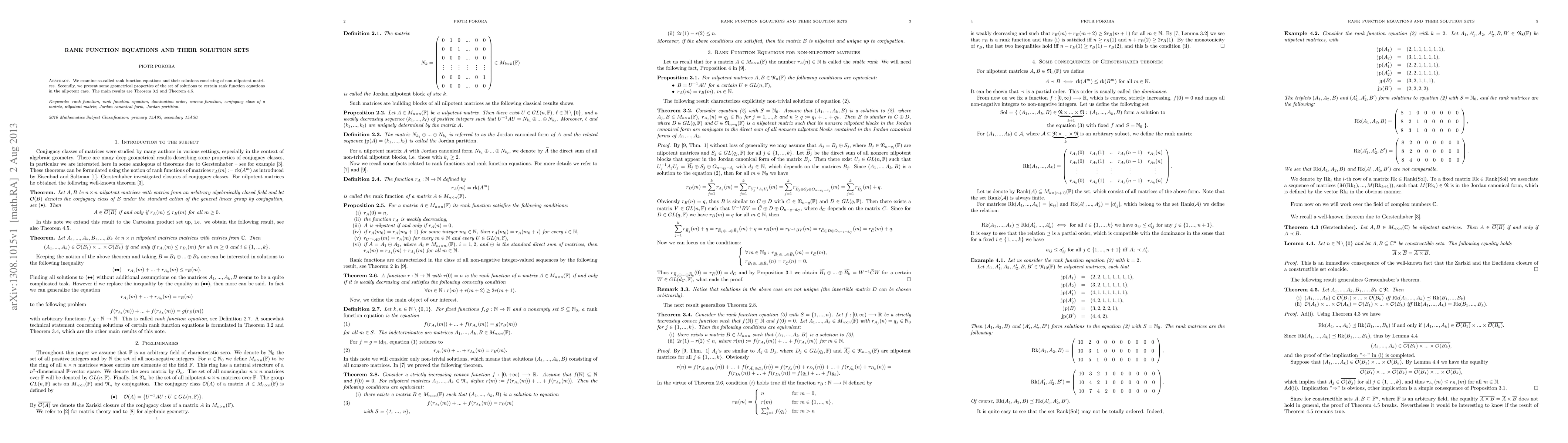 Thumbnail for Rank Function Equations and their solution sets