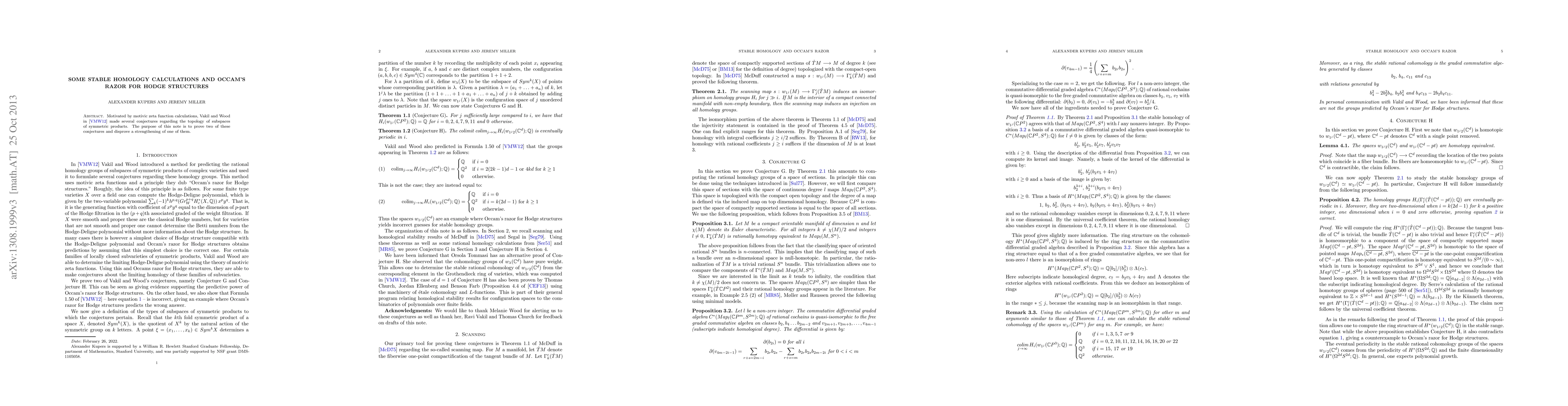 Thumbnail for Some stable homology calculations and Occam's razor for Hodge structures