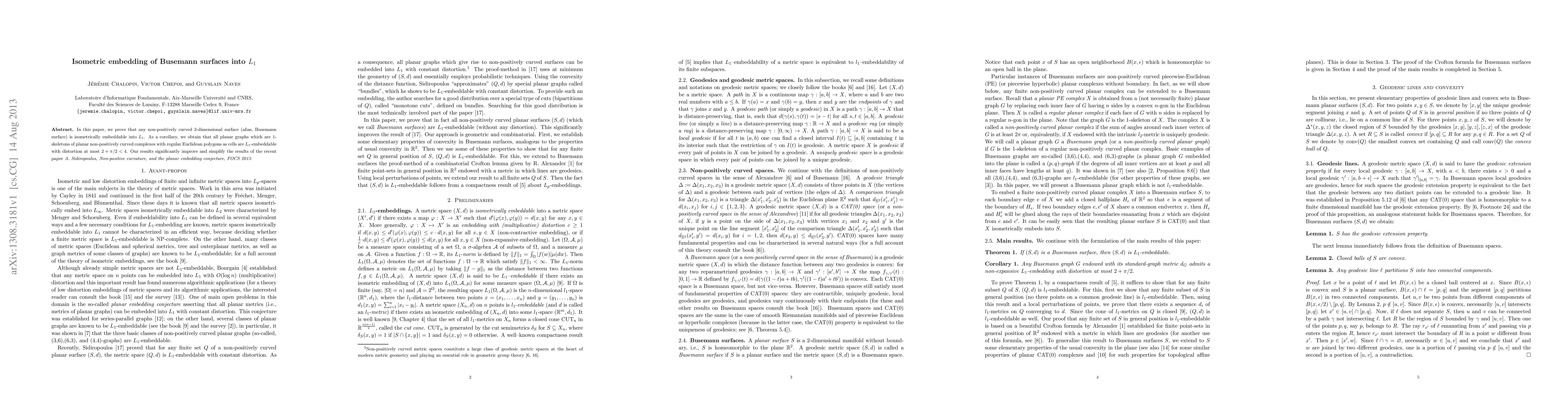 Thumbnail for Isometric embedding of Busemann surfaces into $L_1$