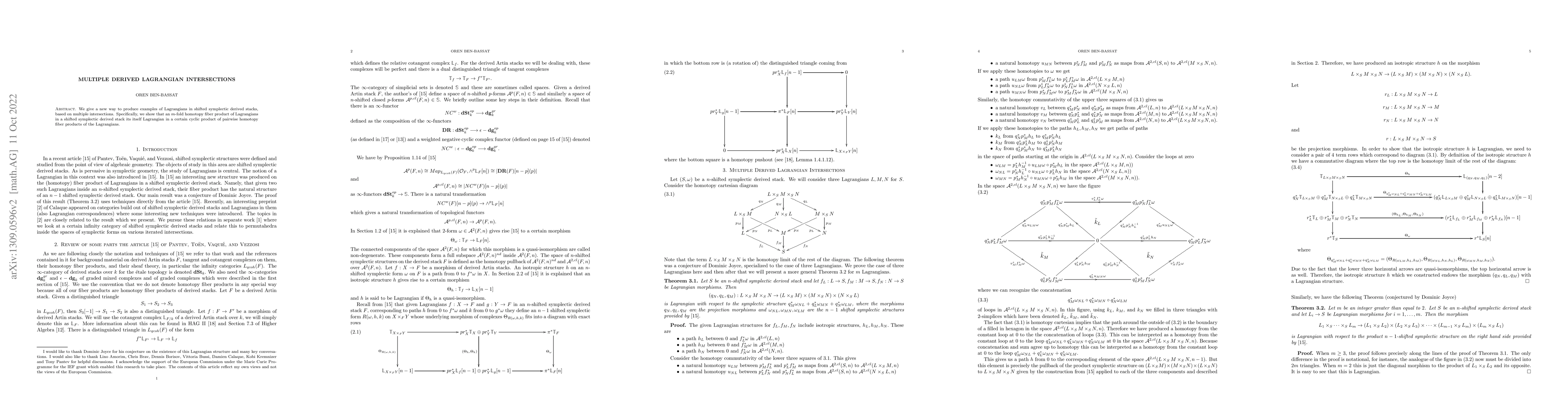 Thumbnail for Multiple Derived Lagrangian Intersections