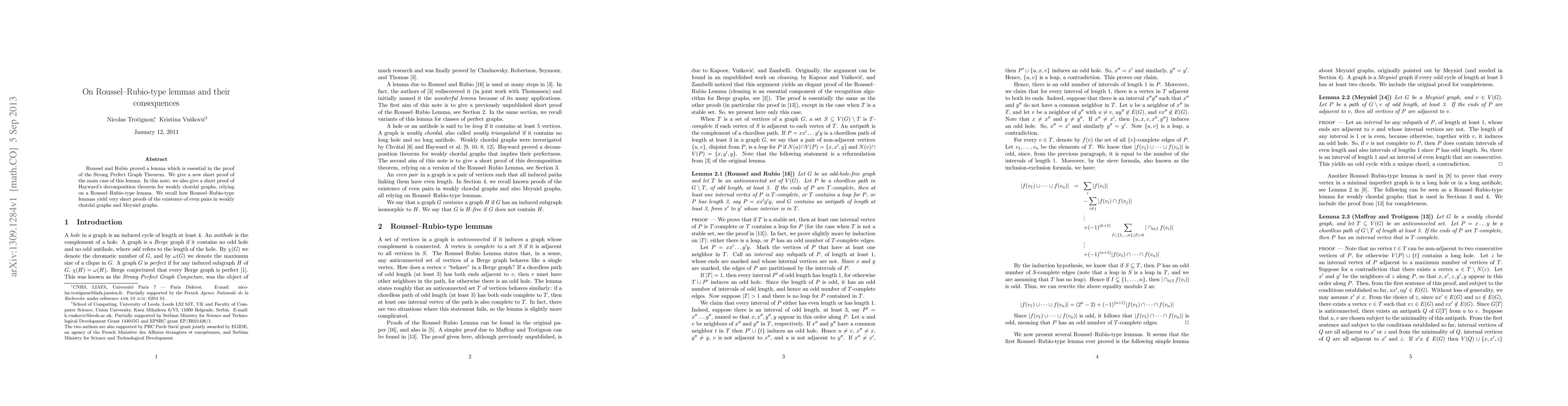 Thumbnail for On Roussel-Rubio-type lemmas and their consequences