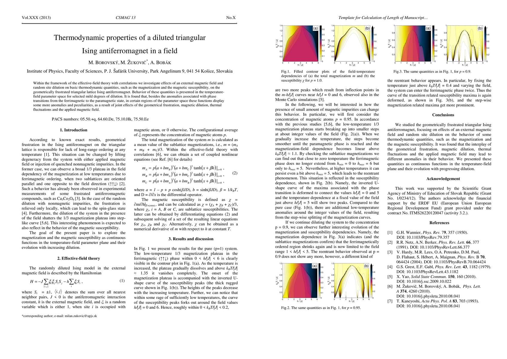 Thumbnail for Thermodynamic properties of a diluted triangular Ising antiferromagnet
  in a field
