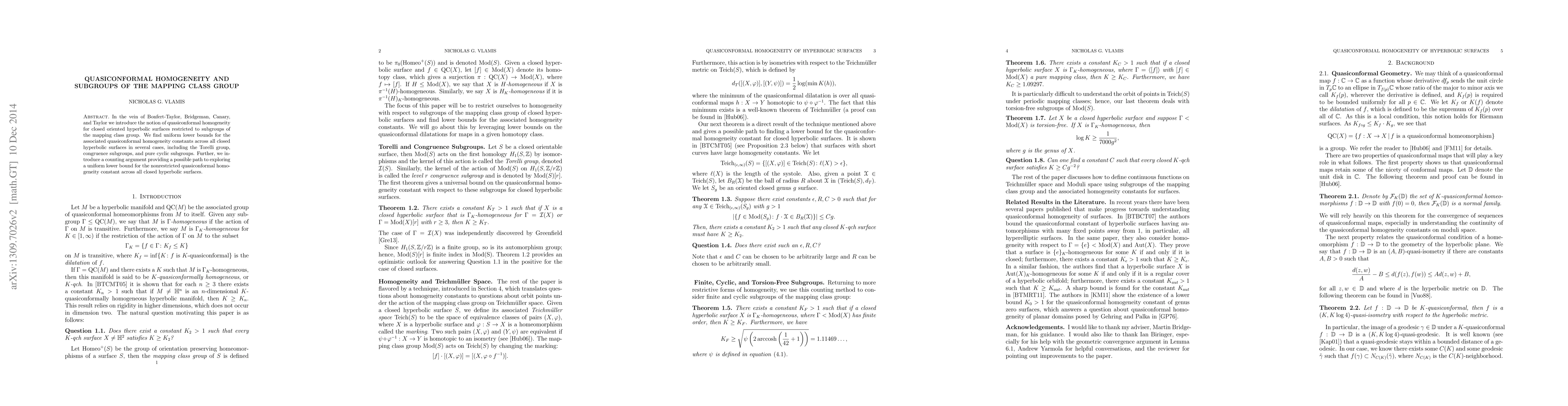 Thumbnail for Quasiconformal homogeneity and subgroups of the mapping class group