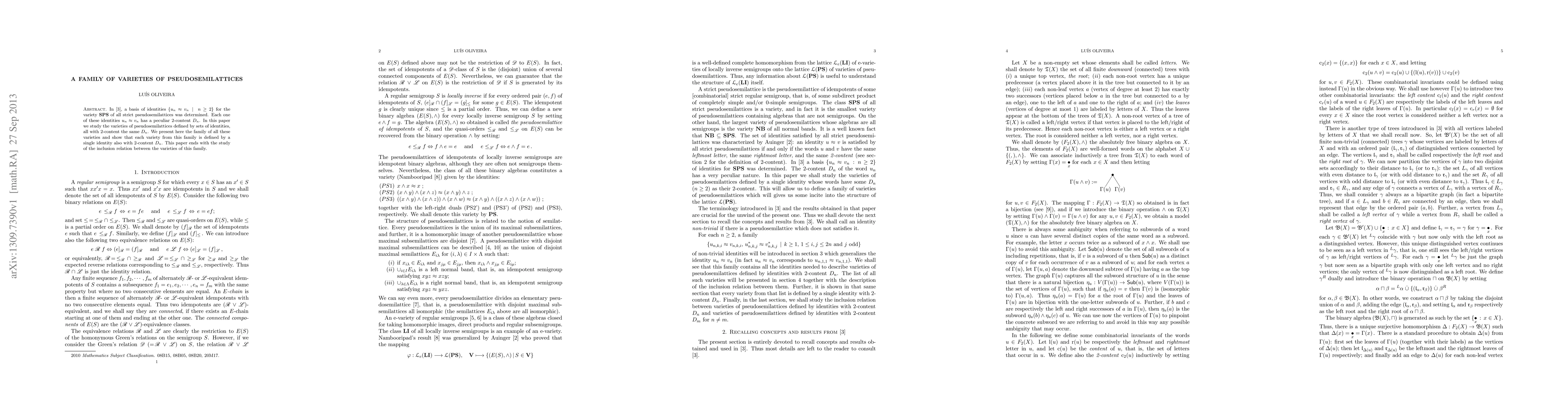 Thumbnail for A family of varieties of pseudosemilattices
