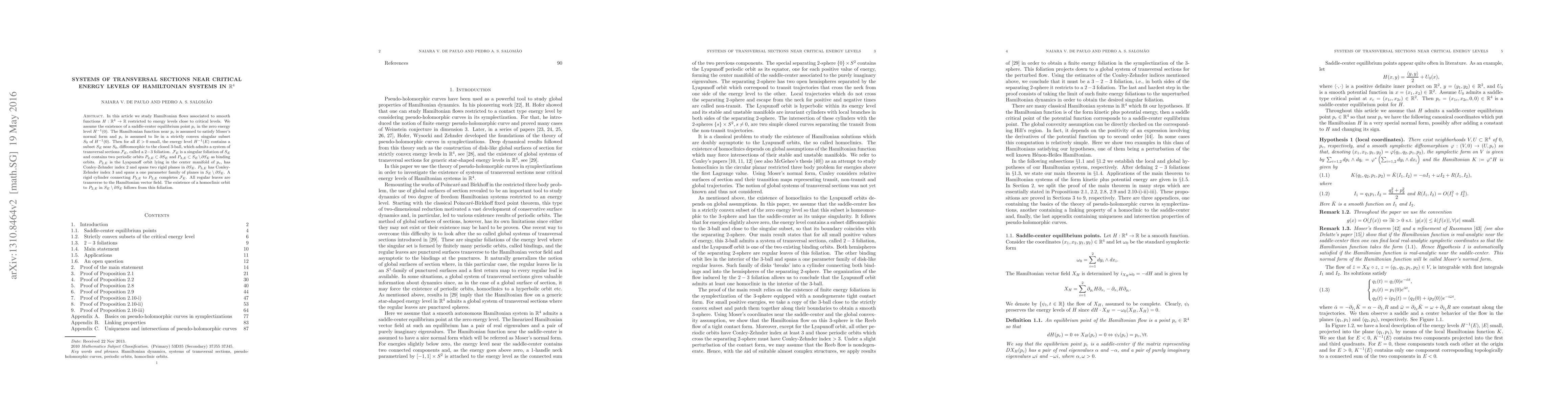 Thumbnail for Systems of transversal sections near critical energy levels of
  Hamiltonian systems in $\mathbb{R}^4$