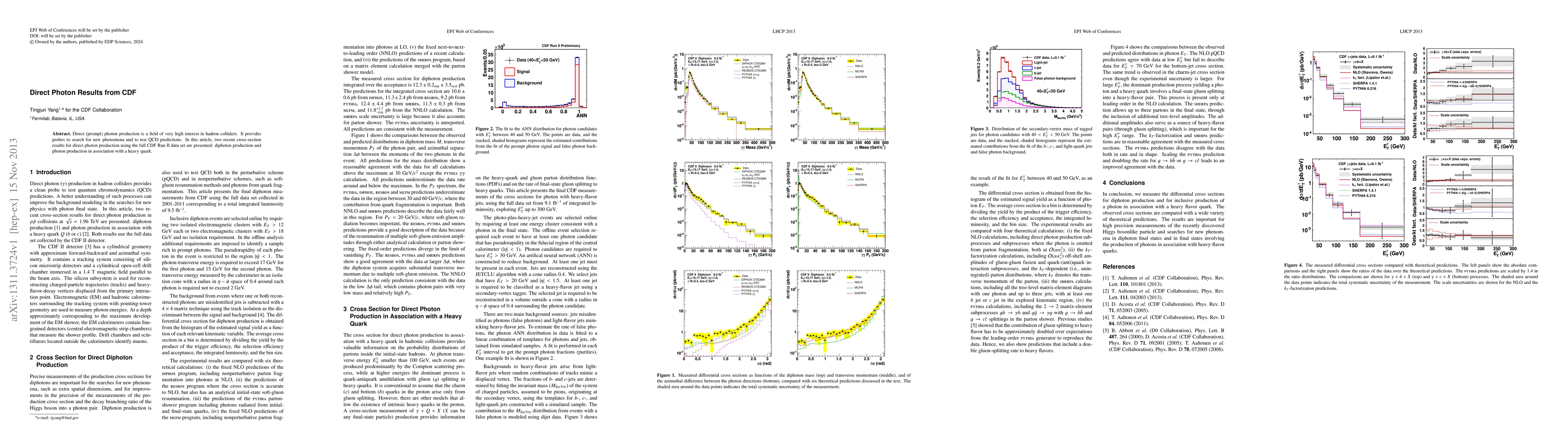 Thumbnail for Direct Photon Results from CDF