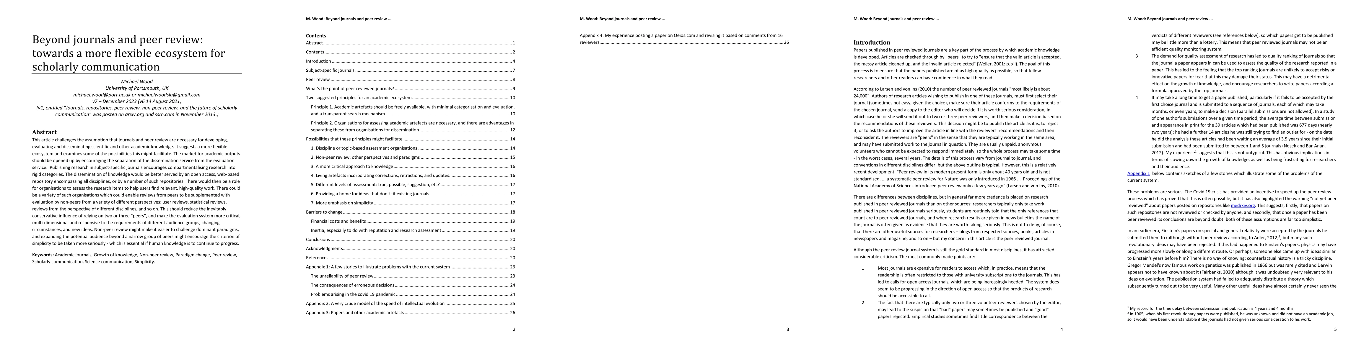 Thumbnail for Beyond journals and peer review: towards a more flexible ecosystem for
  scholarly communication