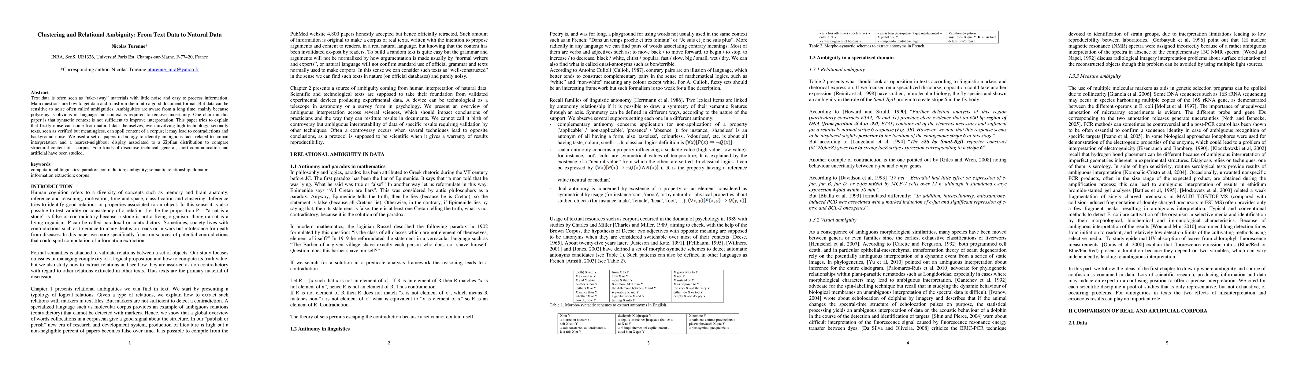 Thumbnail for Clustering and Relational Ambiguity: from Text Data to Natural Data