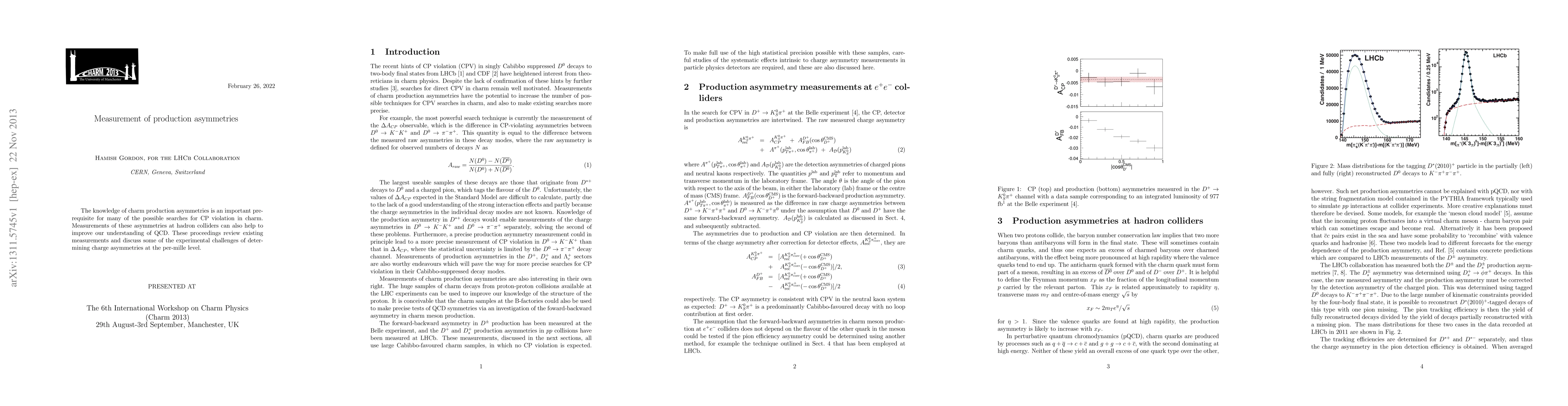 Thumbnail for Measurement of production asymmetries