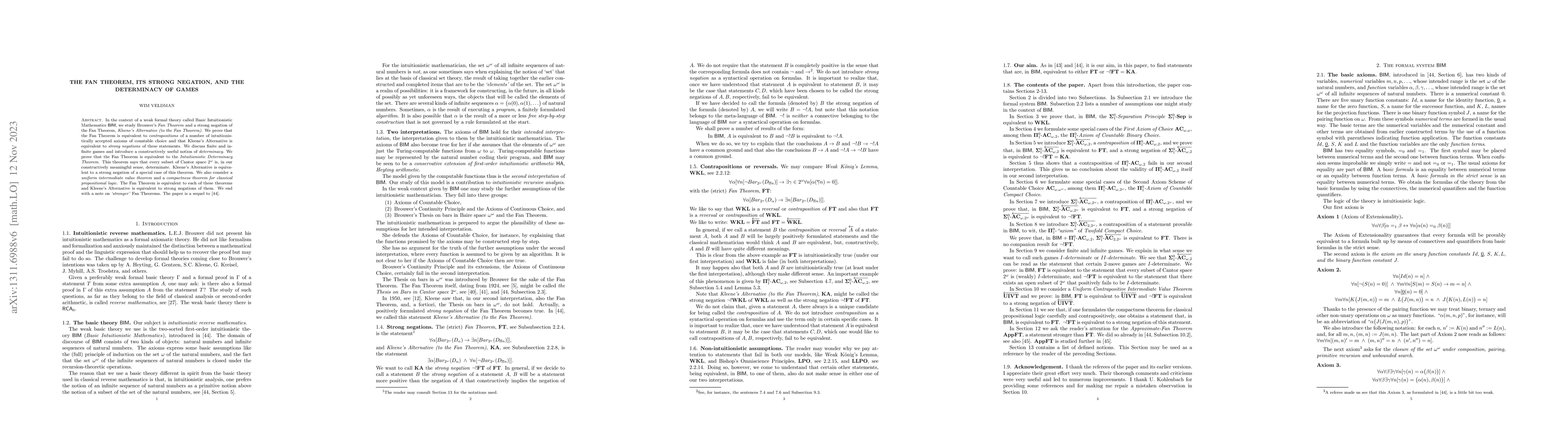Thumbnail for The Fan Theorem, its strong negation, and the determinacy of games