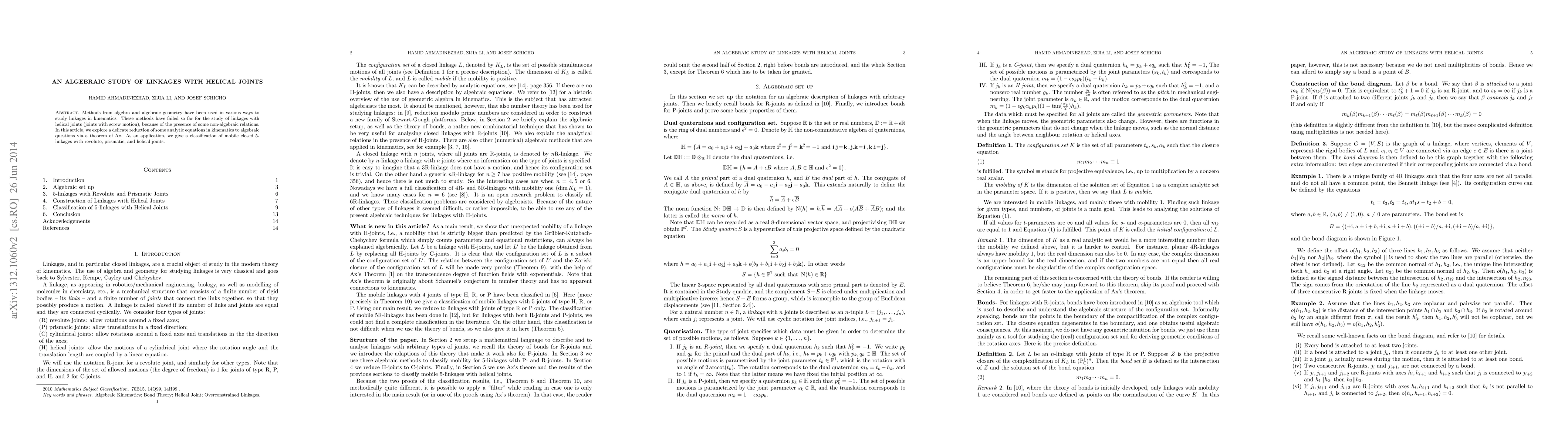 Thumbnail for An algebraic study of linkages with helical joints