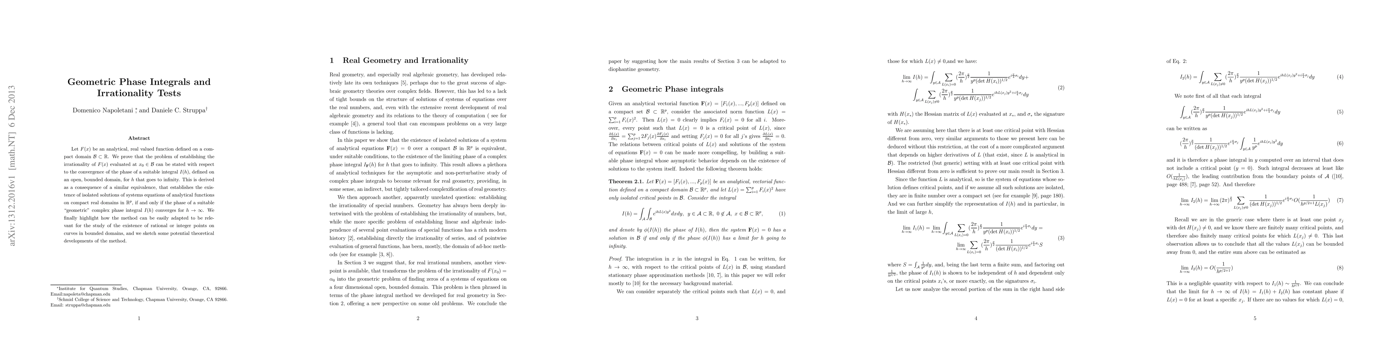Thumbnail for Geometric Phase Integrals and Irrationality Tests