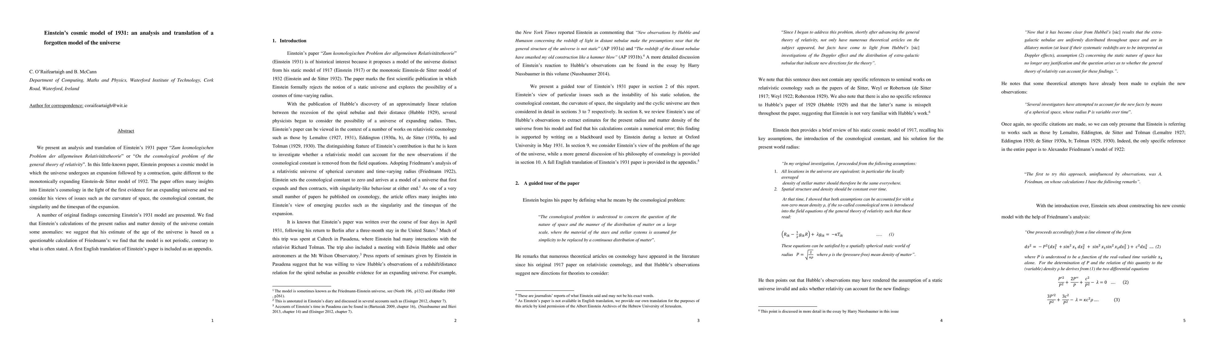 Thumbnail for Einstein's cosmic model of 1931 revisited: an analysis and translation
  of a forgotten model of the universe