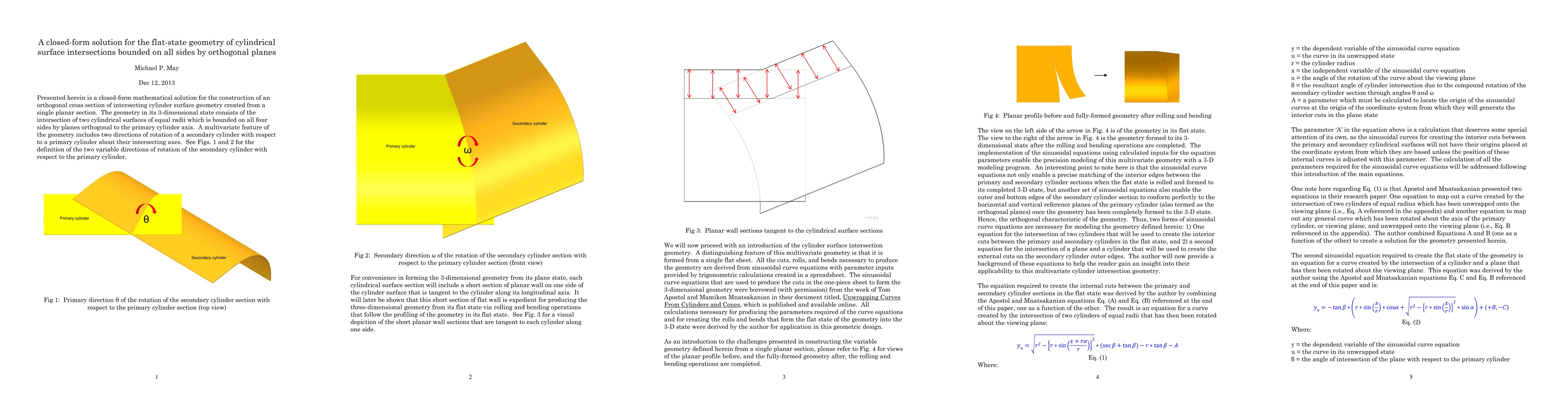 Thumbnail for A closed-form solution for the flat-state geometry of cylindrical
  surface intersections bounded on all sides by orthogonal planes