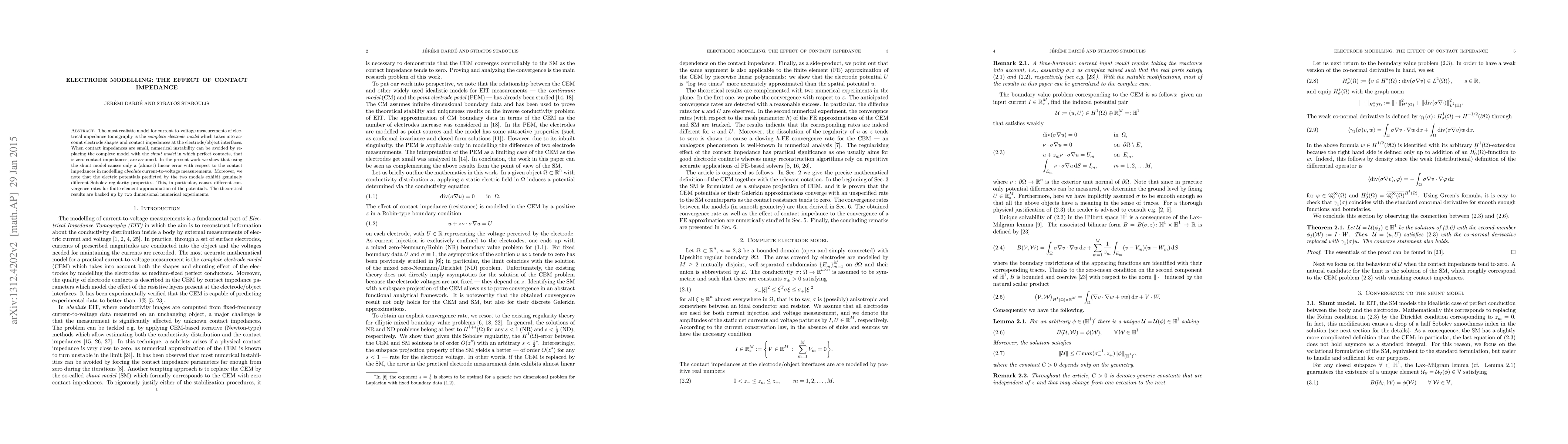 Thumbnail for Electrode modelling: The effect of contact impedance