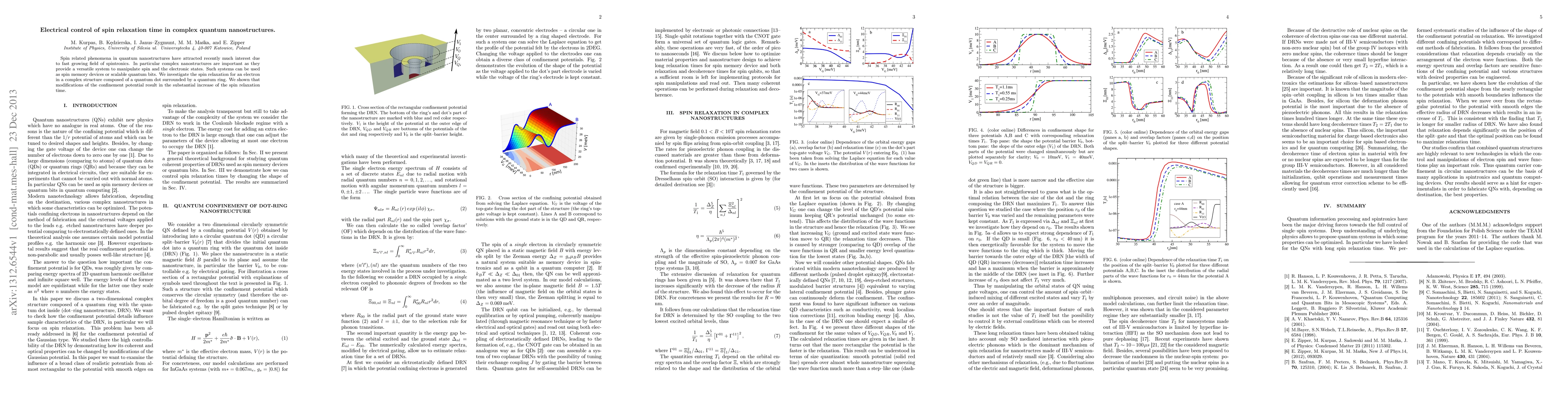 Thumbnail for Electrical control of spin relaxation time in complex quantum
  nanostructures