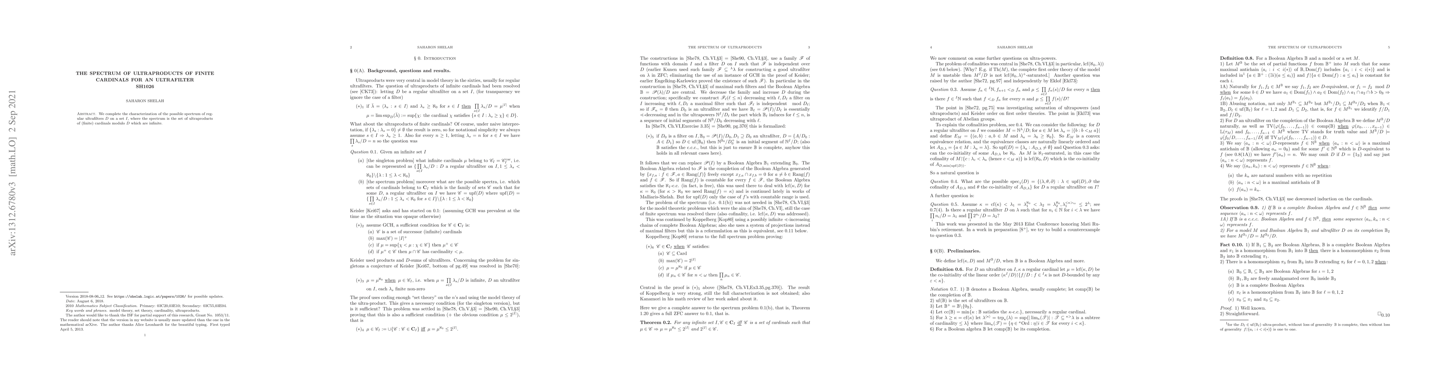 Thumbnail for The spectrum of ultraproducts of finite cardinals for an ultrafilter
