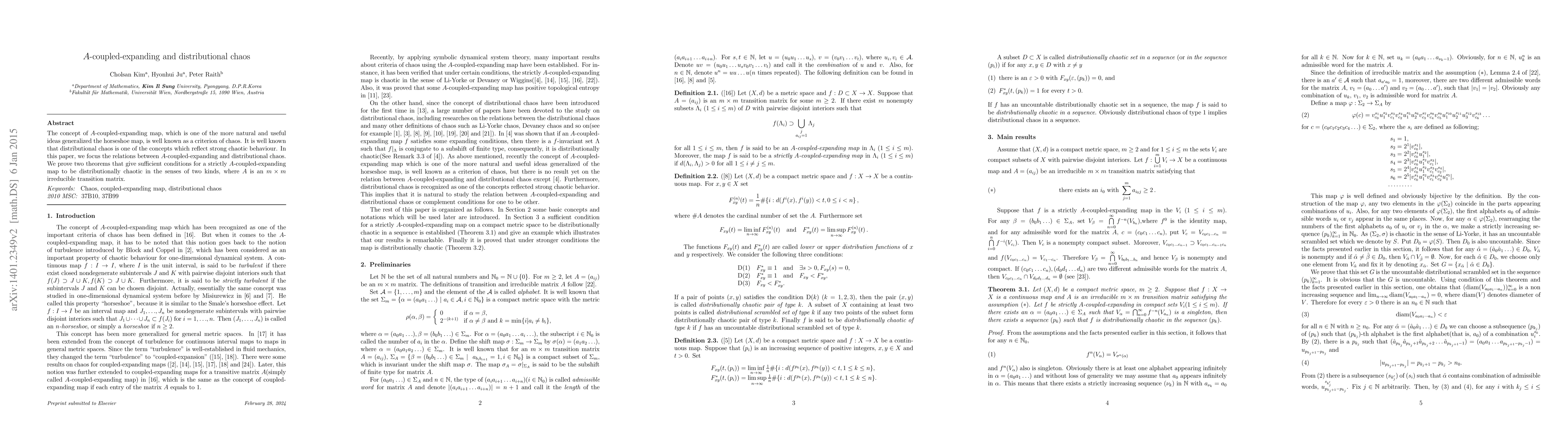 Thumbnail for A-coupled-expanding and distributional chaos