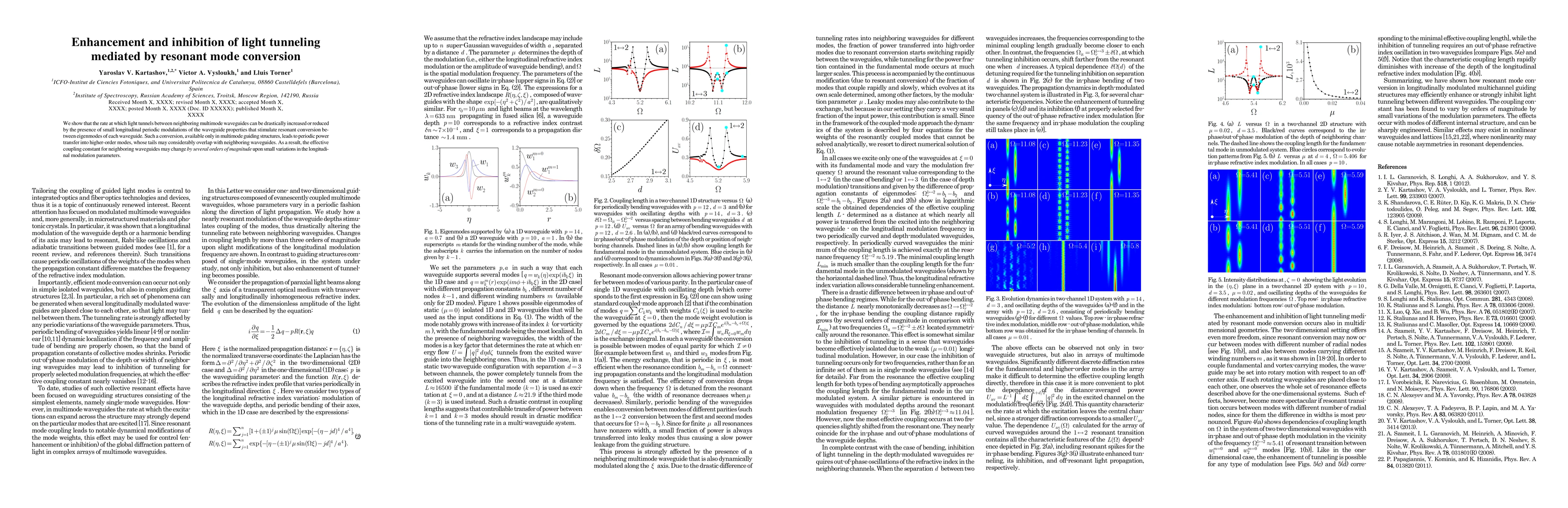 Thumbnail for Enhancement and inhibition of light tunneling mediated by resonant mode
  conversion