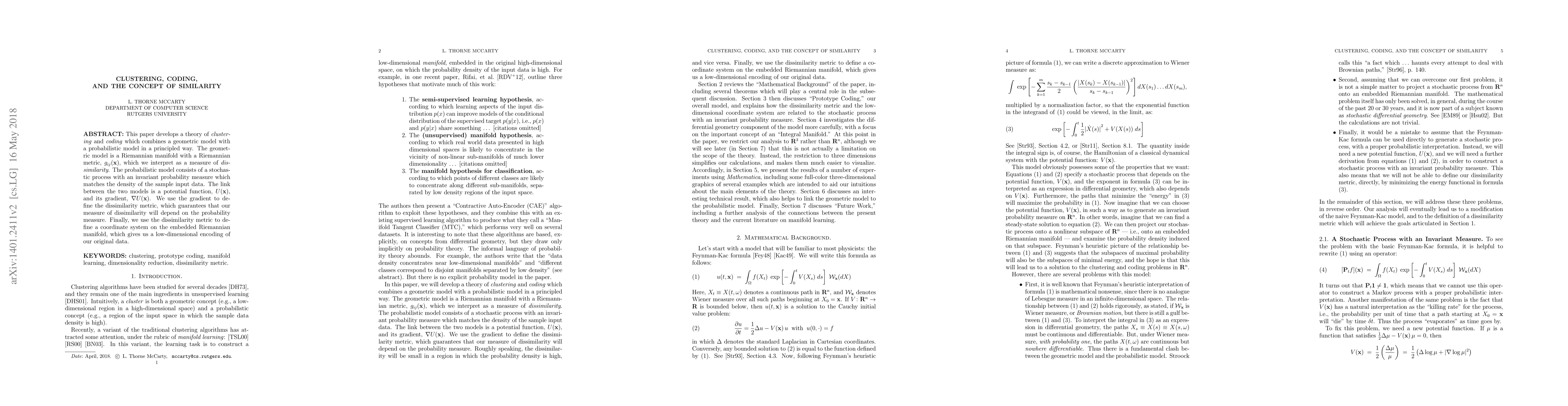 Thumbnail for Clustering, Coding, and the Concept of Similarity
