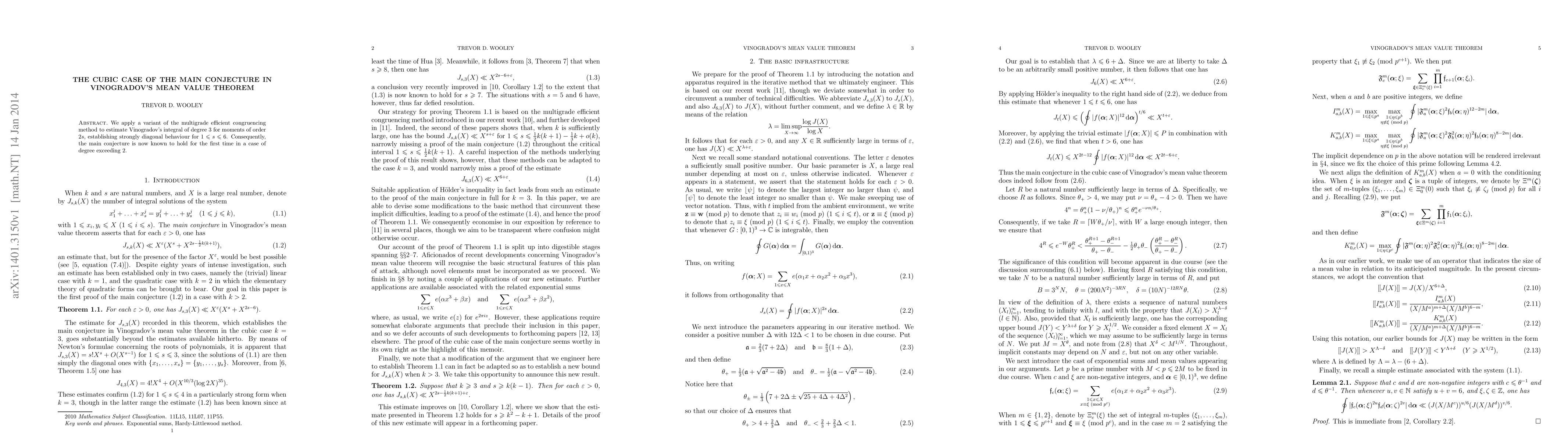 Thumbnail for The cubic case of the main conjecture in Vinogradov's mean value theorem