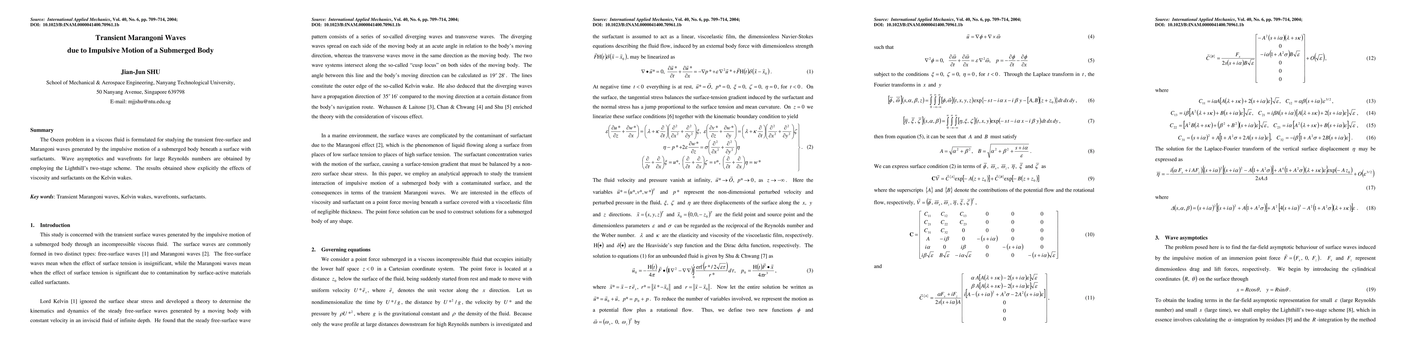 Thumbnail for Transient Marangoni waves due to impulsive motion of a submerged body