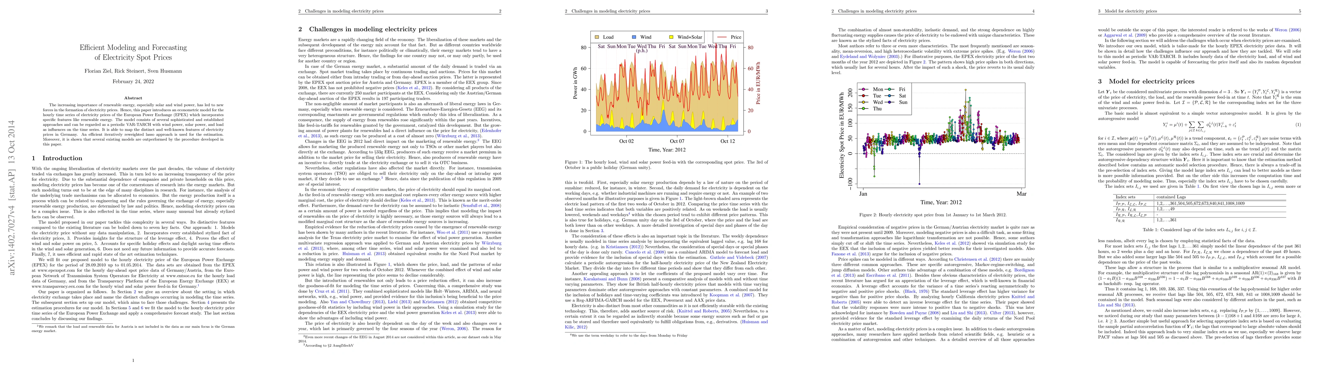 Thumbnail for Efficient Modeling and Forecasting of the Electricity Spot Price
