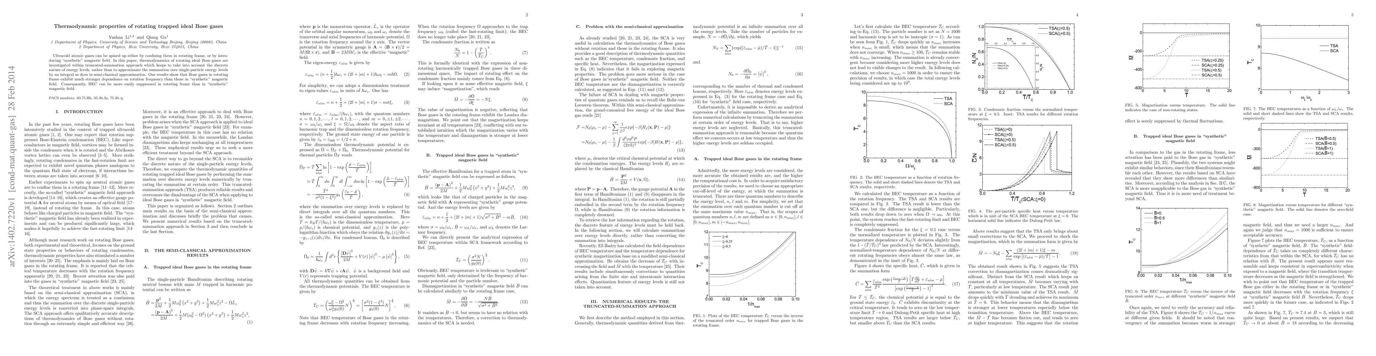 Thumbnail for Thermodynamic properties of rotating trapped ideal Bose gases