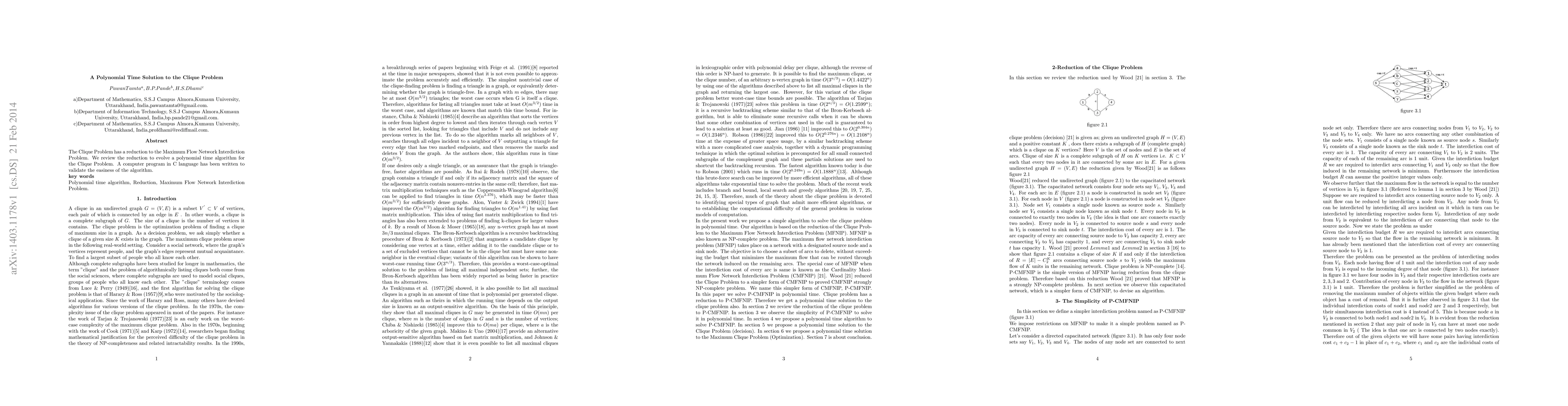 Thumbnail for A Polynomial Time Solution to the Clique Problem