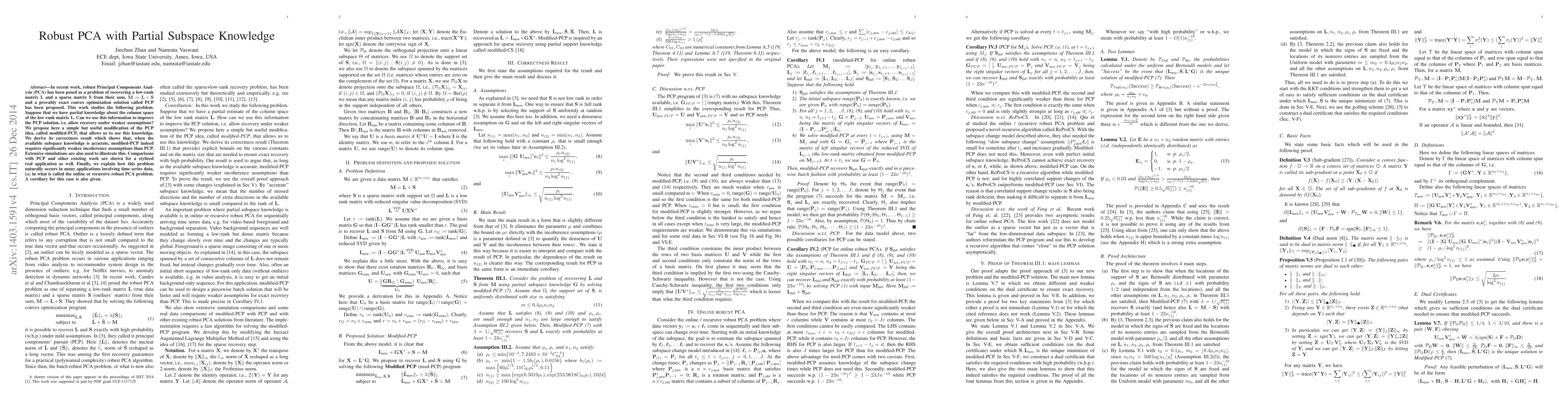 Thumbnail for Robust PCA with Partial Subspace Knowledge