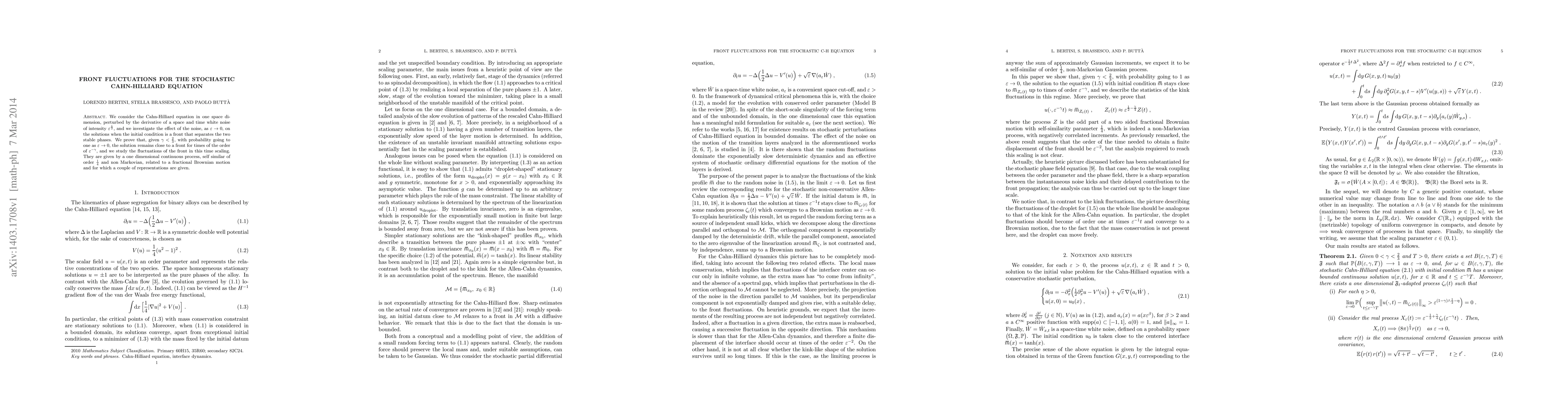 Thumbnail for Front fluctuations for the stochastic Cahn-Hilliard equation