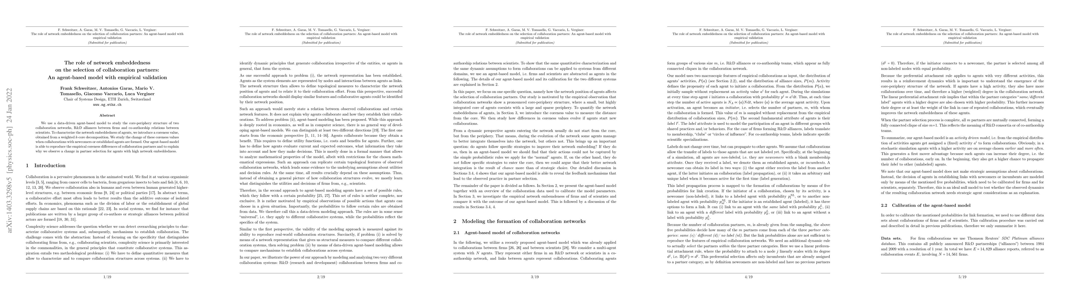 Thumbnail for The role of network embeddedness on the selection of collaboration
  partners: An agent-based model with empirical validation