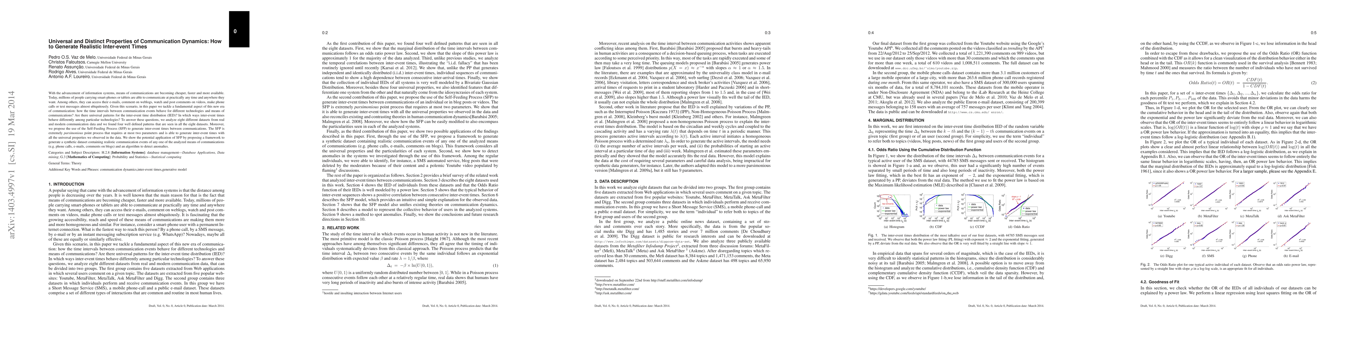 Thumbnail for Universal and Distinct Properties of Communication Dynamics: How to
  Generate Realistic Inter-event Times