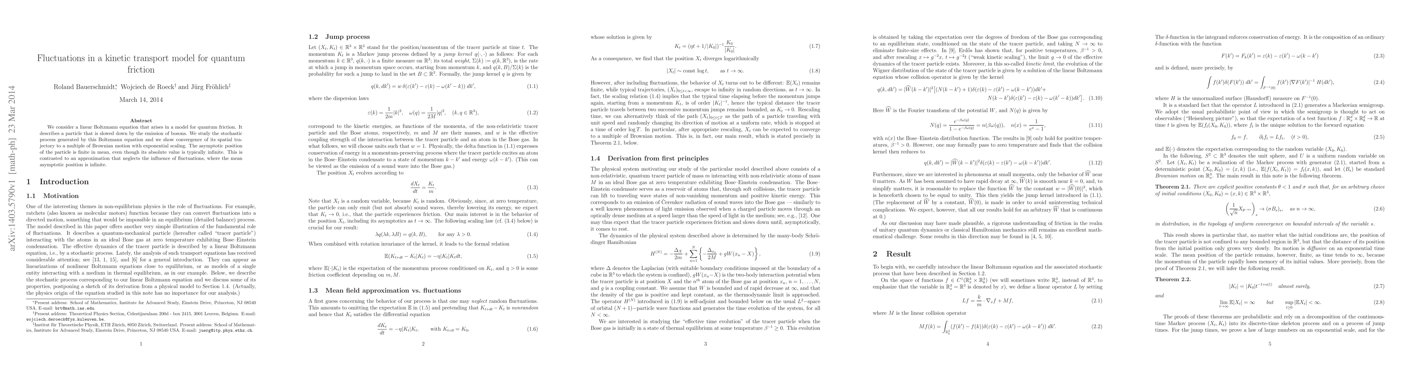 Thumbnail for Fluctuations in a kinetic transport model for quantum friction
