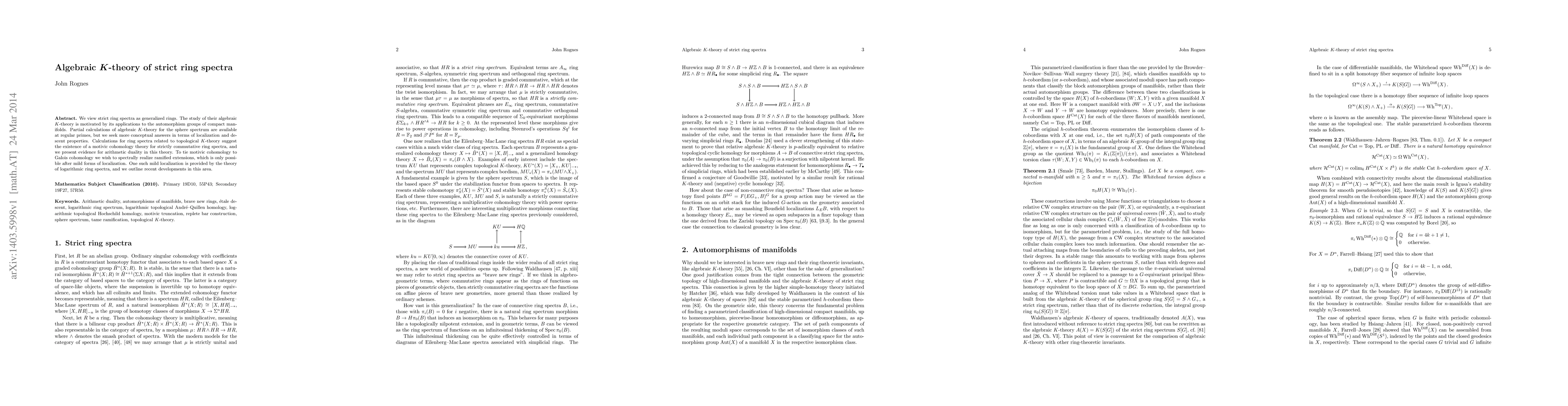 Thumbnail for Algebraic K-theory of strict ring spectra