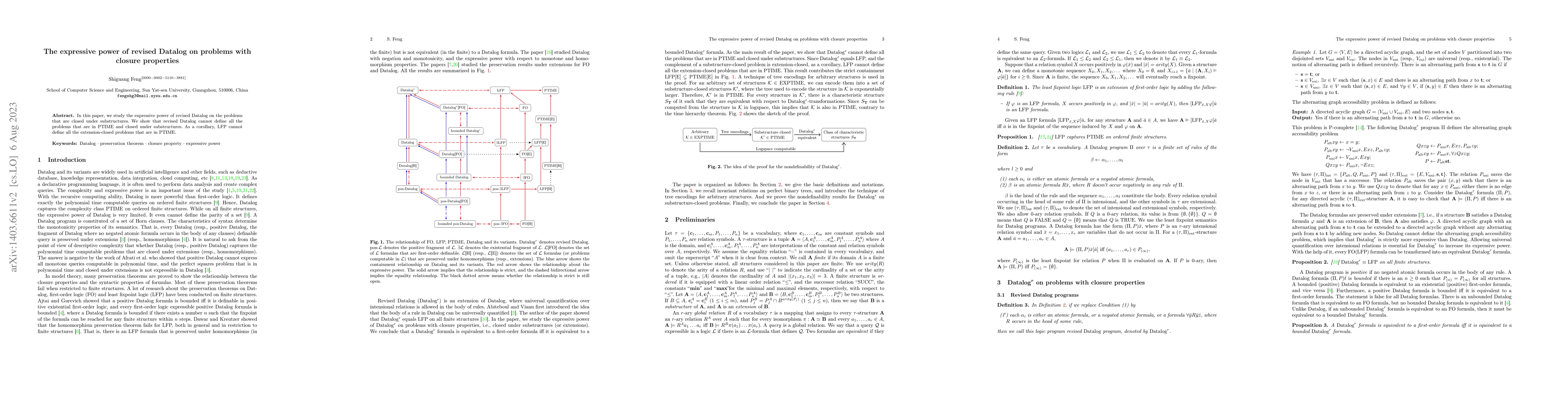 Thumbnail for The expressive power of revised Datalog on problems with closure
  properties