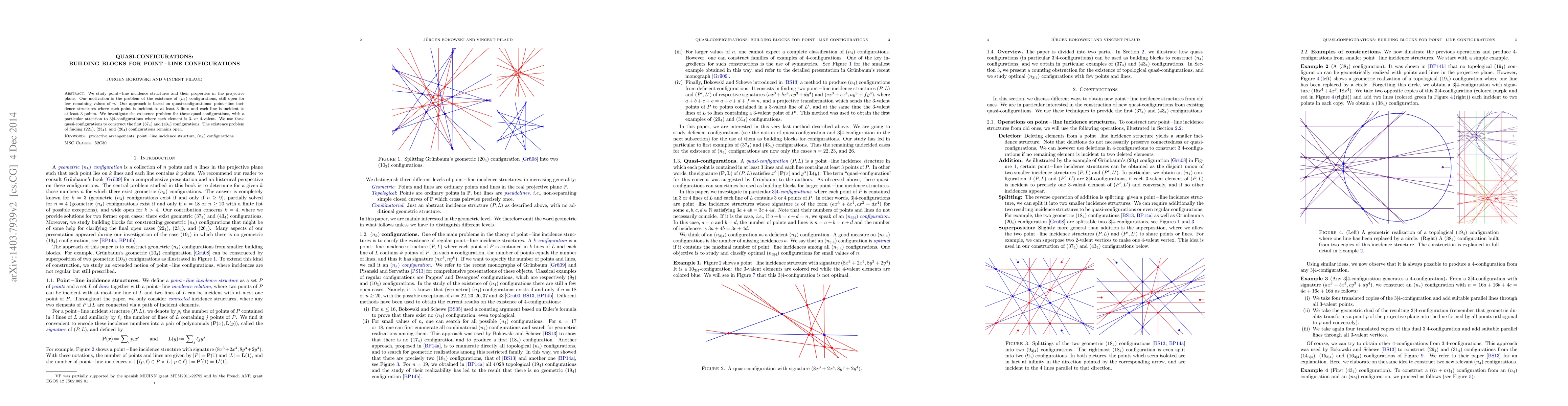 Thumbnail for Quasi-configurations: building blocks for point-line configurations