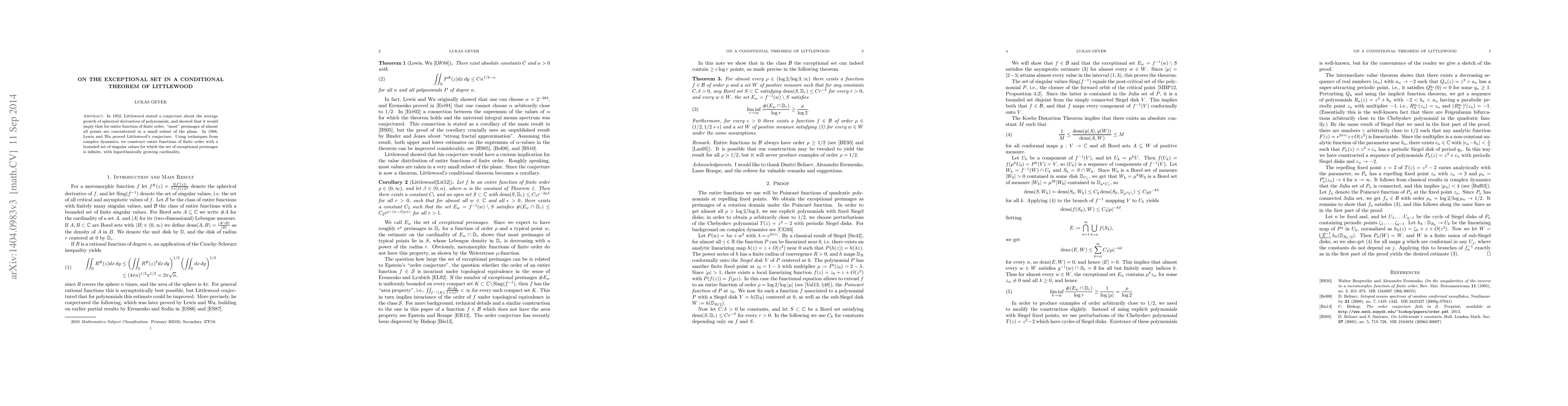 Thumbnail for On the exceptional set in a conditional theorem of Littlewood