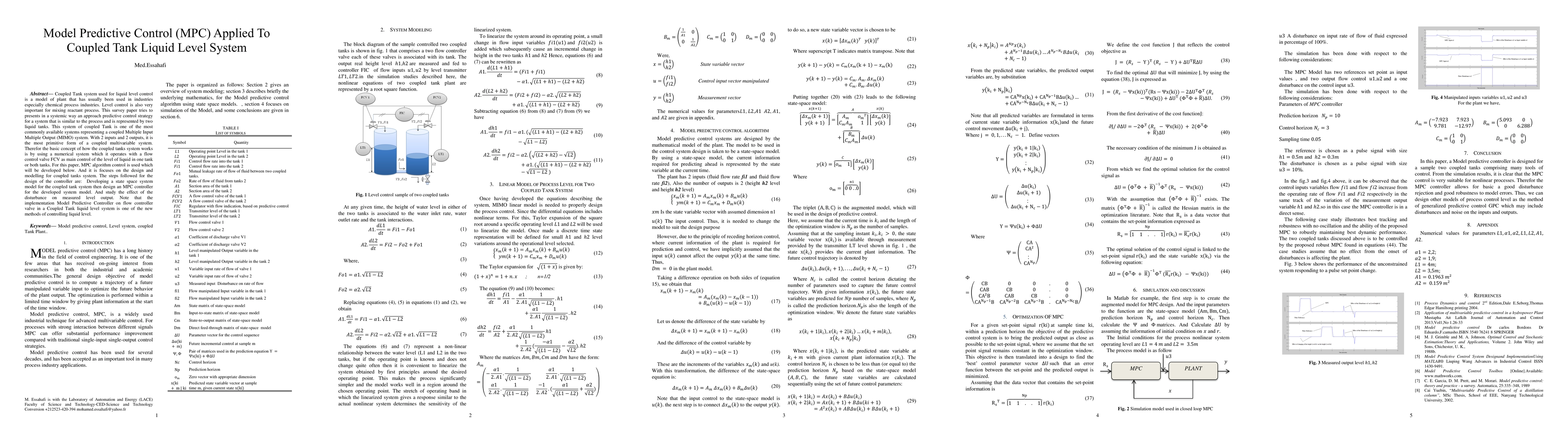 Thumbnail for Model Predictive Control (MPC) Applied To Coupled Tank Liquid Level
  System