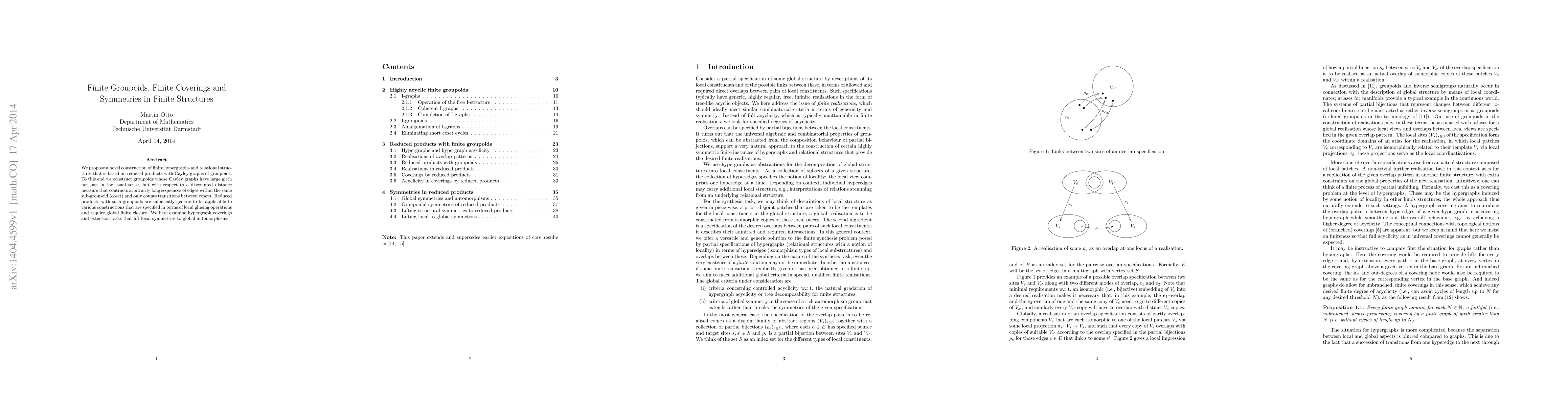 Thumbnail for Finite Groupoids, Finite Coverings and Symmetries in Finite Structures