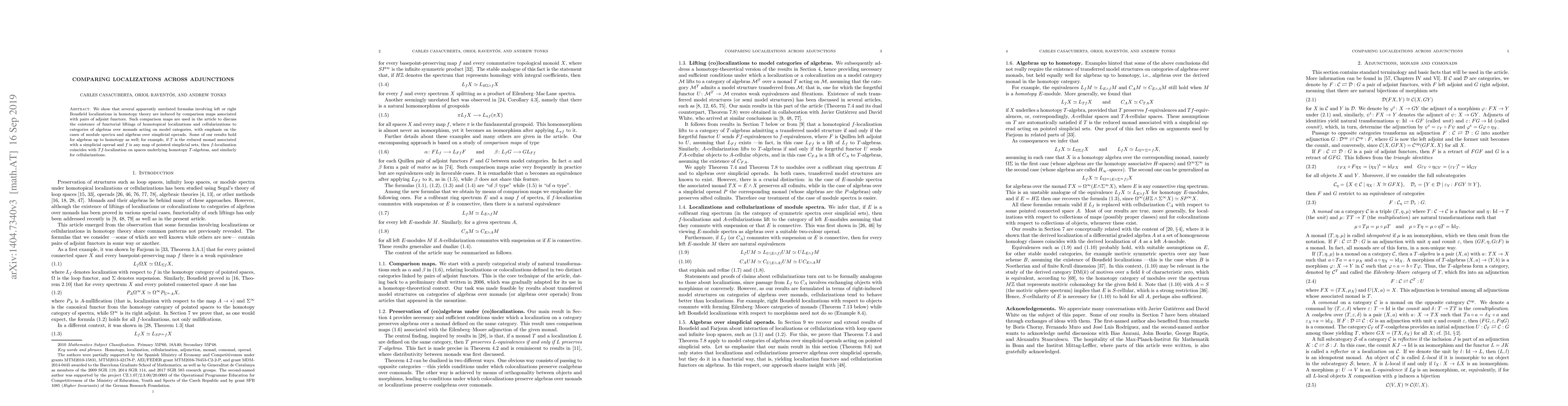 Thumbnail for Comparing localizations across adjunctions