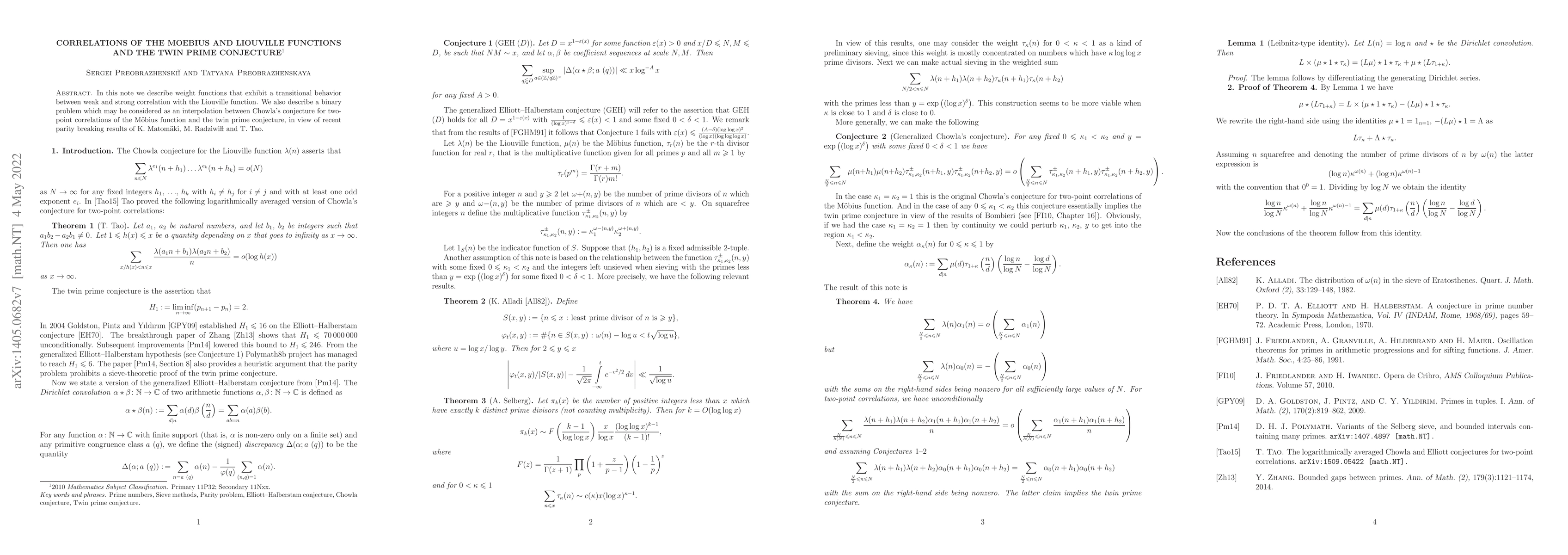 Thumbnail for A note on correlations of arithmetic functions