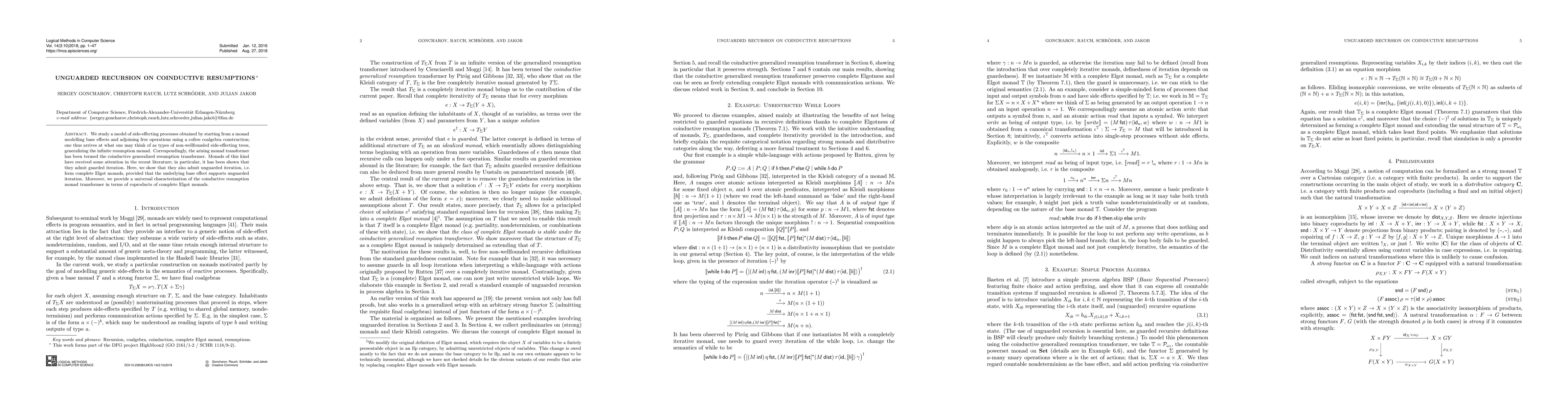 Thumbnail for Unguarded Recursion on Coinductive Resumptions