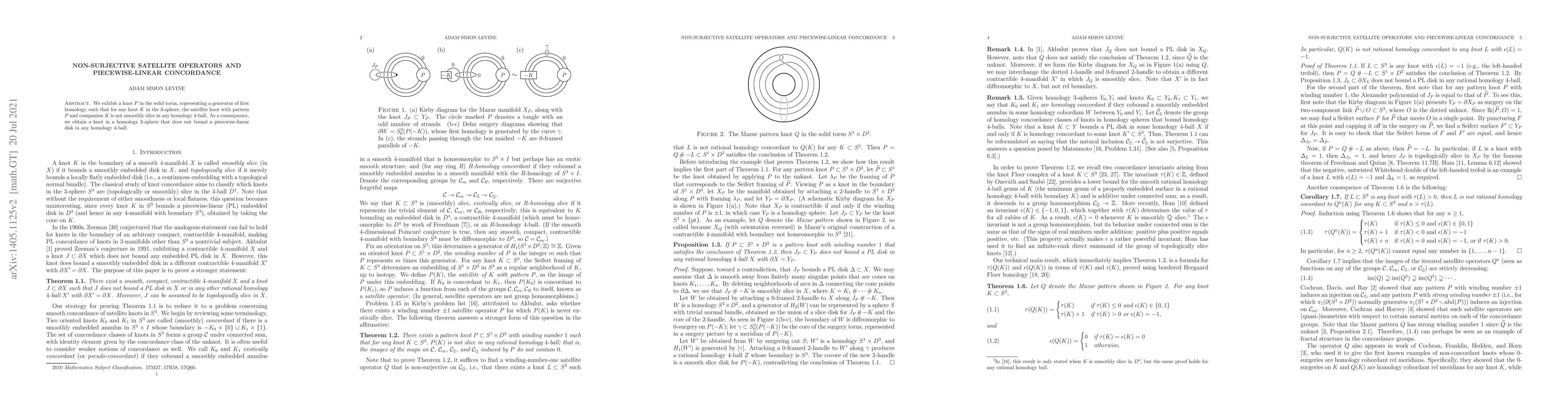 Thumbnail for Non-surjective satellite operators and piecewise-linear concordance